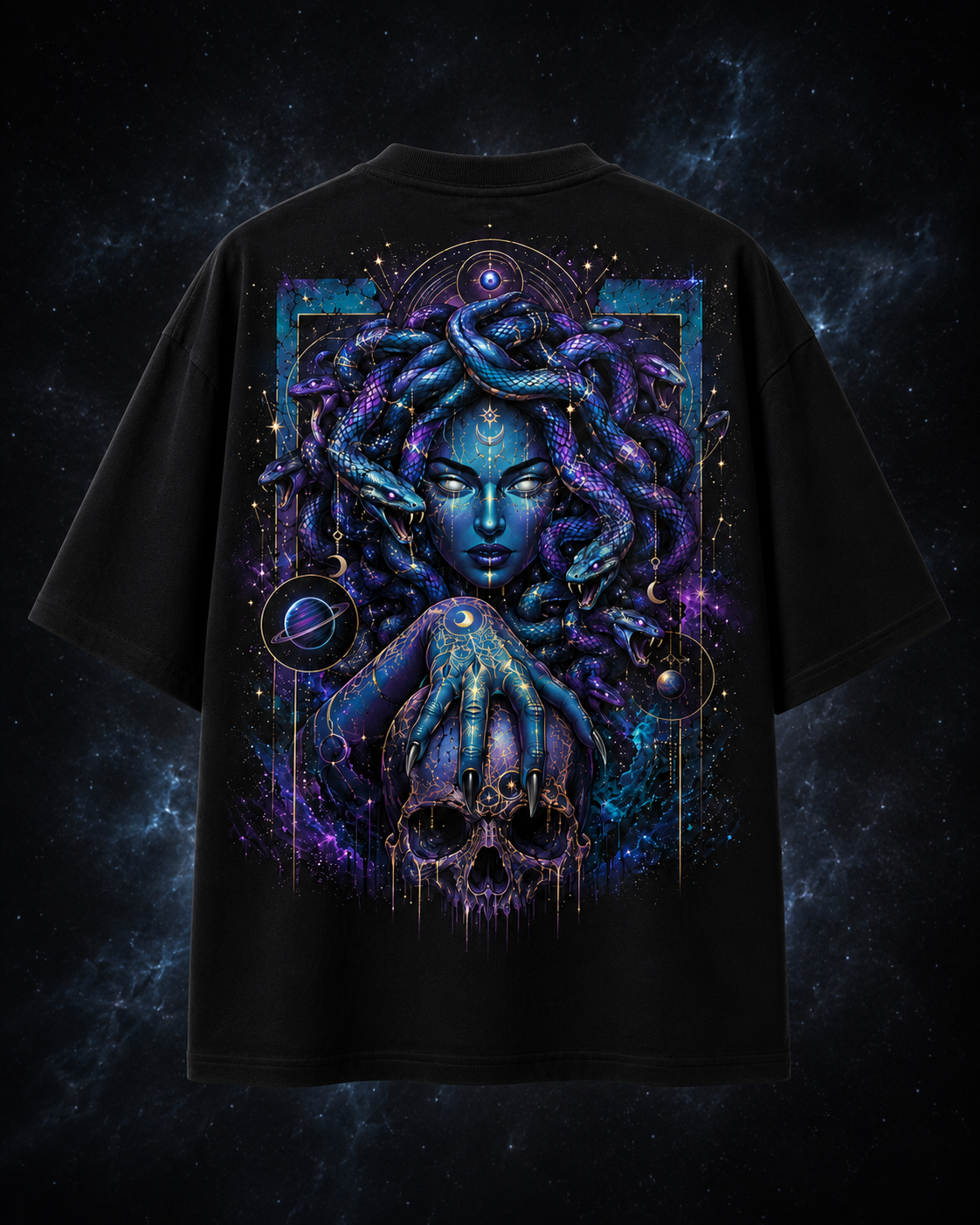 Nebula Medusa Tee — Oversized Graphic T-Shirt