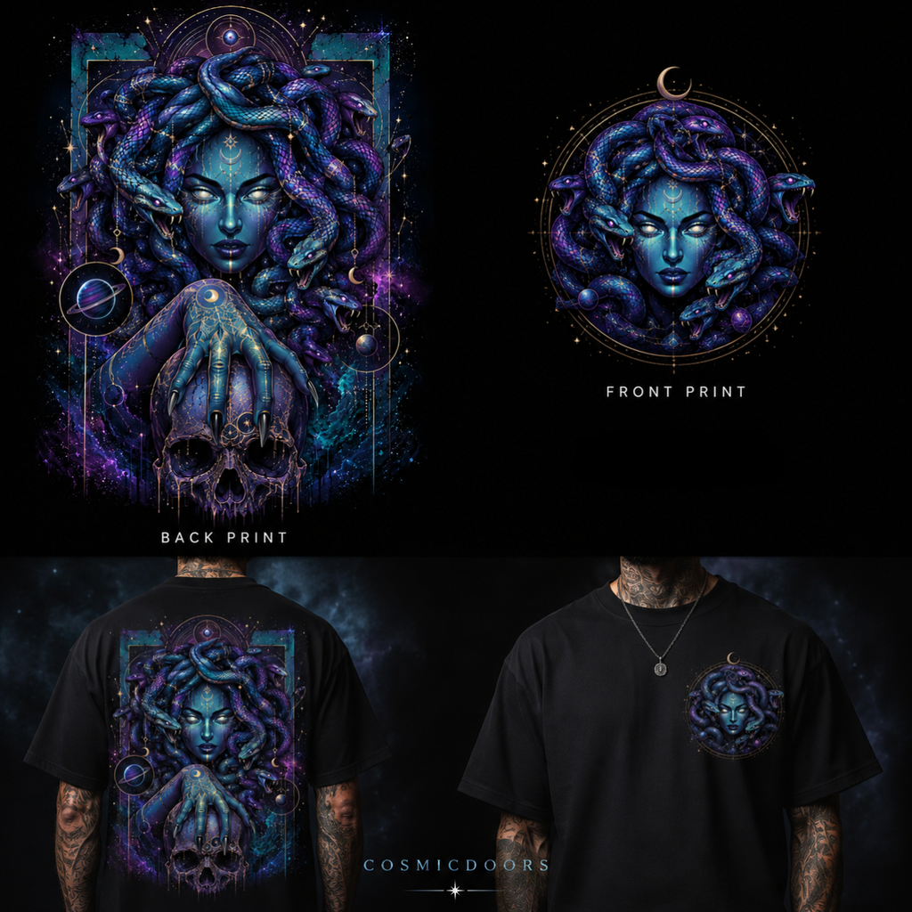 Nebula Medusa Tee — Oversized Graphic T-Shirt