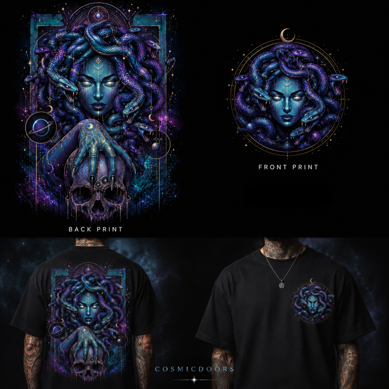 Nebula Medusa Tee — Oversized Graphic T-Shirt