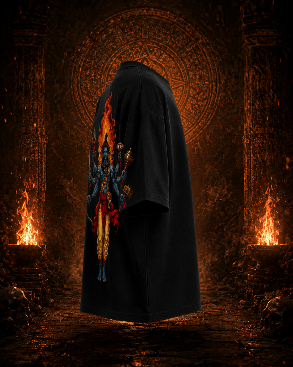 Mahadev Power – Oversized Black Graphic T-Shirt