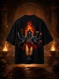 Mahadev Power – Oversized Black Graphic T-Shirt